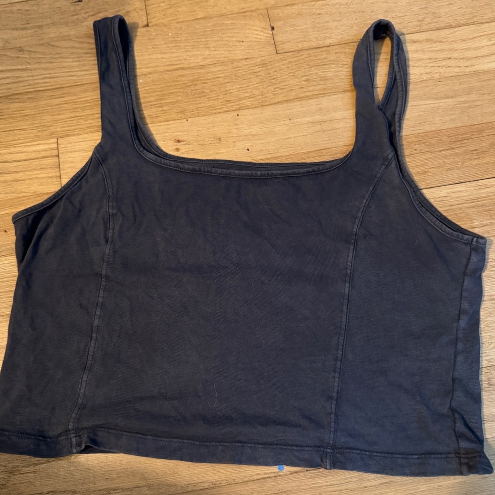 Women's aerie Charcoal Gray Crop Top Sz XL